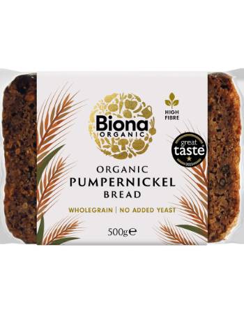 BIONA ORGANIC PUMPERNICKEL BREAD 500G