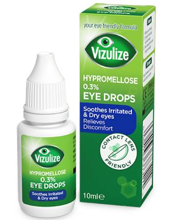 VIZULIZE HYPROMELLOSE 0.3% EYE DROPS FOR DRY EYES 10ML