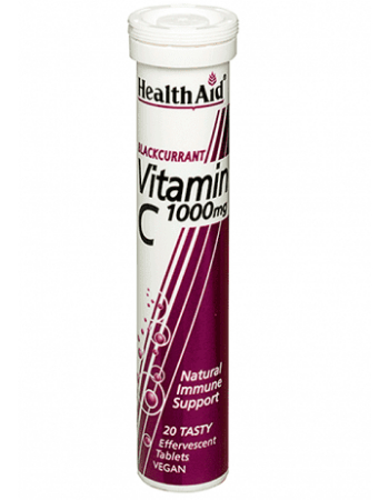 HEALTH AID VITAMIN C 1000MG EFFERVESCENT TABLETS (BLACKCURRANT)