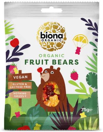 BIONA ORGANIC FRUIT BEARS 75G