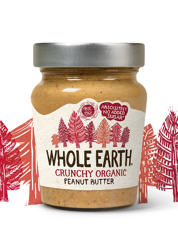 WHOLE EARTH CRUNCHY PEANUT BUTTER 277G