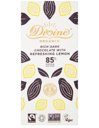 DIVINE RICH DARK CHOCOLATE WITH LEMON 80G