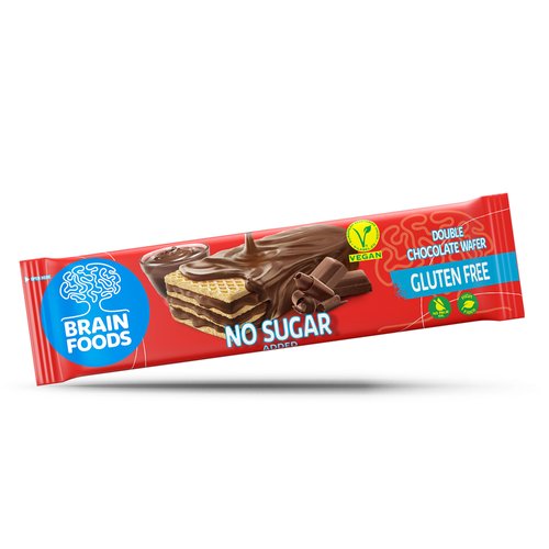 BRAIN FOODS DOUBLE CHOCOLATE WAFER 40G