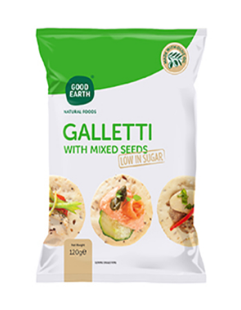 GOOD EARTH MIXED SEED GALLETTI 120G