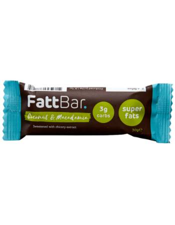 FATTBAR COCONUT MACADEMIA BAR 30G