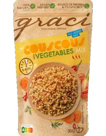GRACI POUCH COUSCOUS & VEGETABLE MIX 300G