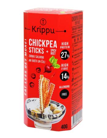 KRIPPU CHICKPEA STICKS BEET AND CHILE  40G