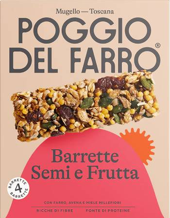 POGGIO DEL FARRO MIXED SEEDS & FRUIT BARS 4 X 25G | SPELT, OATS & HONEY