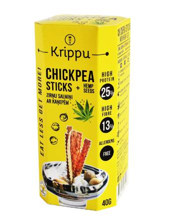 KRIPPU CHICKPEA STICKS HEMP 40G