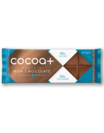 COCOA+ MILK CHOCOLATE PROTEIN BAR 40G