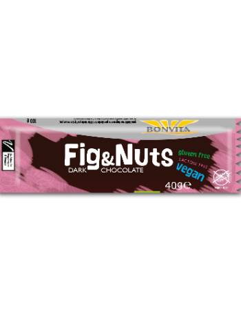 BONVITA FIG AND NUTS DARK CHOCOLATE 40G