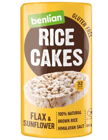 BENLIAN RICE CAKES FLAX & SUNFLOWER 100G